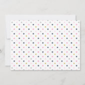 Invitation Fête d'anniversaire de Tassel Garland bleu et rose (Dos)