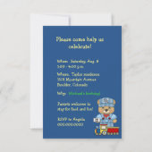 Invitation Fête d'anniversaire de Teddy Bear (Dos)