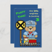 Invitation Fête d'anniversaire de Teddy Bear (Devant / Derrière)