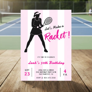 Invitation Fête d'anniversaire de tennis Faisons du tapage Ra