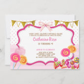 Invitation Fête d'anniversaire de terre de sucrerie (Devant)