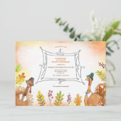 Invitation Fête d'anniversaire de Thanksgiving (Debout devant)