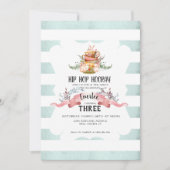 Invitation Fête d'anniversaire de thé de Pâques (Devant)