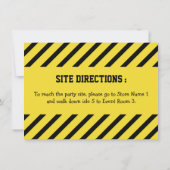 Invitation Fête d'anniversaire de thème de construction de (Dos)