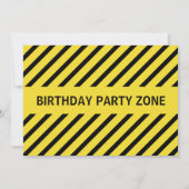 Invitation Fête d'anniversaire de thème de construction de (Dos)