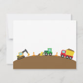 Invitation Fête d'anniversaire de thème de véhicules de (Dos)