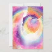 Invitation Fête d'anniversaire de Tie Dye Pastel Tie Dye Hipp (Dos)