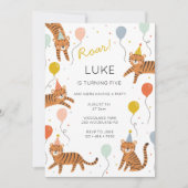 Invitation Fête d'anniversaire de Tigre (Devant)
