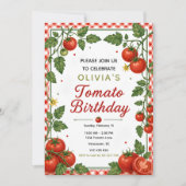Invitation Fête d'anniversaire de Tomate (Devant)