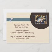 Invitation Fête d'anniversaire de tortue pour des enfants (Dos)