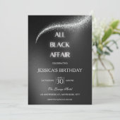 Invitation Fête d'anniversaire de toutes les affaires noires (Debout devant)
