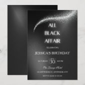 Invitation Fête d'anniversaire de toutes les affaires noires (Devant / Derrière)