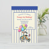 Invitation Fête d'anniversaire de Tricycle (Debout devant)