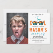 Invitation Fête d'anniversaire de Two Cool Boy 2 ans (Devant)