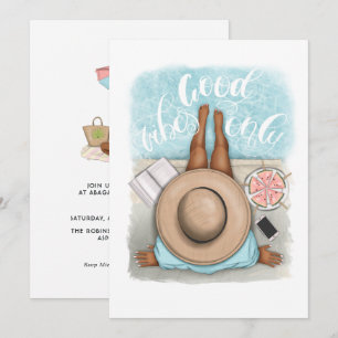 Invitation Fête d'anniversaire de vacances d'été à la plage