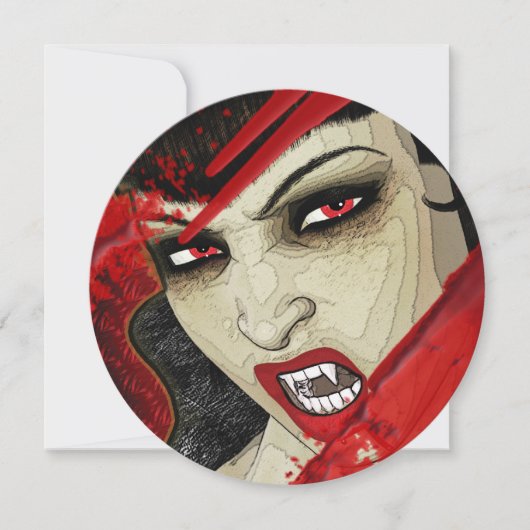 Invitation Fête d'anniversaire de Vampire (Devant)