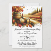 Invitation Fête d'anniversaire de vignoble d'automne (Devant)