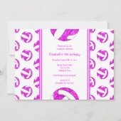 Invitation fête d'anniversaire de volley-ball sur mesure pour (Devant)