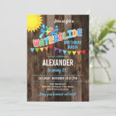 Invitation Fête d'anniversaire de Watertoboggan (Debout devant)