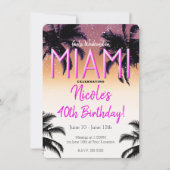 Invitation Fête d'anniversaire de week-end des filles d'été à (Devant)