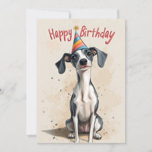 Invitation Fête d'anniversaire de Whippet Dog
