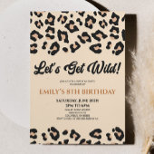 Invitation Fête d'anniversaire de Wild Leopard Cheetah