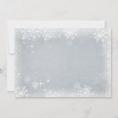 Invitation Fête d'anniversaire de Winter Onederland invitatio (Dos)