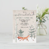 Invitation Fête d'anniversaire de Woodland Onderland (Debout devant)