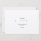 Invitation Fête d'anniversaire de Yoga (Dos)