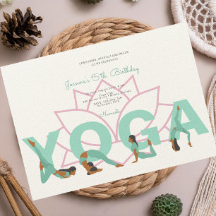 Invitation Fête d'anniversaire de Yoga