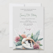 Invitation Fête d'anniversaire de Yoga (Devant)