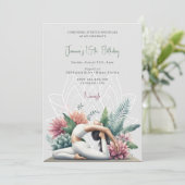 Invitation Fête d'anniversaire de Yoga (Debout devant)