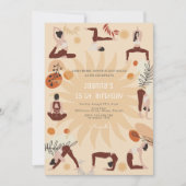 Invitation Fête d'anniversaire de Yoga (Devant)