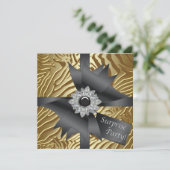 Invitation Fête d'anniversaire de Zebra Surprise (Debout devant)