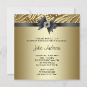 Invitation Fête d'anniversaire de Zebra Surprise (Dos)