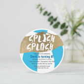 Invitation Fête d'anniversaire d'éclaboussure de Splish de (Debout devant)