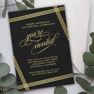 Invitation Fête d'anniversaire d'élégance moderne