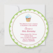 Invitation Fête d'anniversaire délicieuse mignonne de petits (Dos)