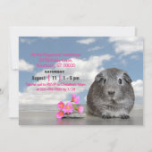 Invitation Fête d'anniversaire d'enfant Cochon d'Inde mignon (Dos)