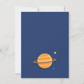 Invitation Fête d'anniversaire d'enfants fusée spatiale color (Dos)