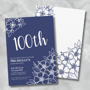 Invitation Fête d'anniversaire des 100 ans de Blue
