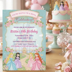 Invitation Fête d'anniversaire des 10 ans de la Princesse Châ