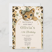Invitation Fête d'anniversaire des 12 ans de Wild Leopard (Devant)