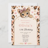 Invitation Fête d'anniversaire des 12 ans de Wild Leopard (Devant)
