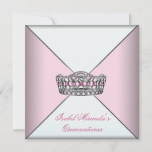 Invitation Fête d'anniversaire des 15 ans de Quinceanera Tiar