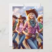 Invitation Fête d'anniversaire des 15 ans d'une adolescente  (Dos)