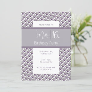 Invitation Fête d'anniversaire des 16 ans de Magnolia teintée
