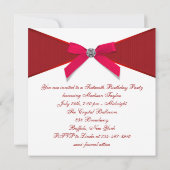 Invitation Fête d'anniversaire des 16 ans Red Diamond Red Swe (Dos)