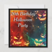Invitation Fête d'anniversaire des 20 ans de Phantom Pumpkins (Devant)