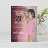 Invitation Fête d'anniversaire des 21 ans (Debout devant)